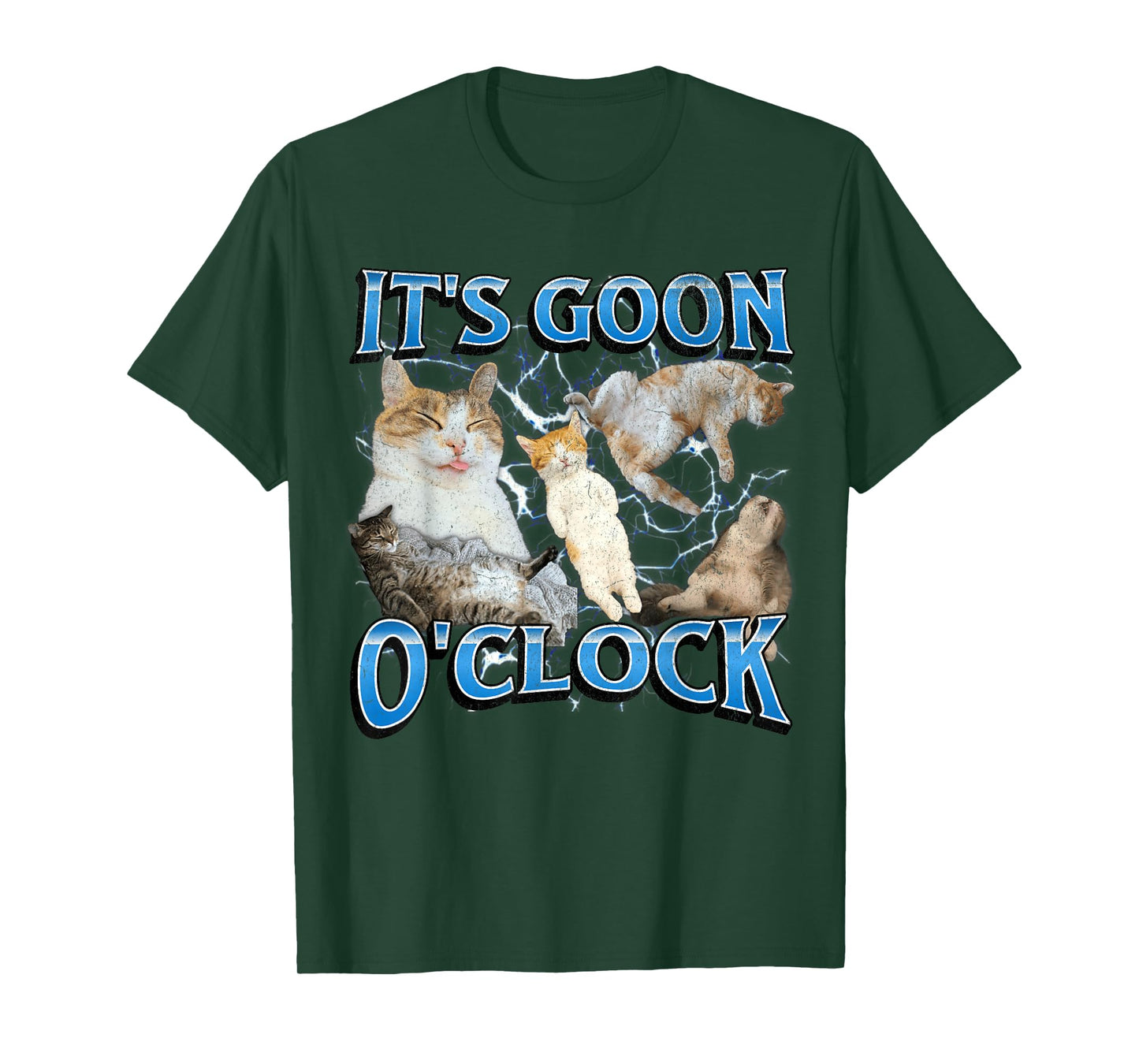 Gooning O'clock Funny Offensive Cat Meme Bootleg Graphic Men Women T-Shirt