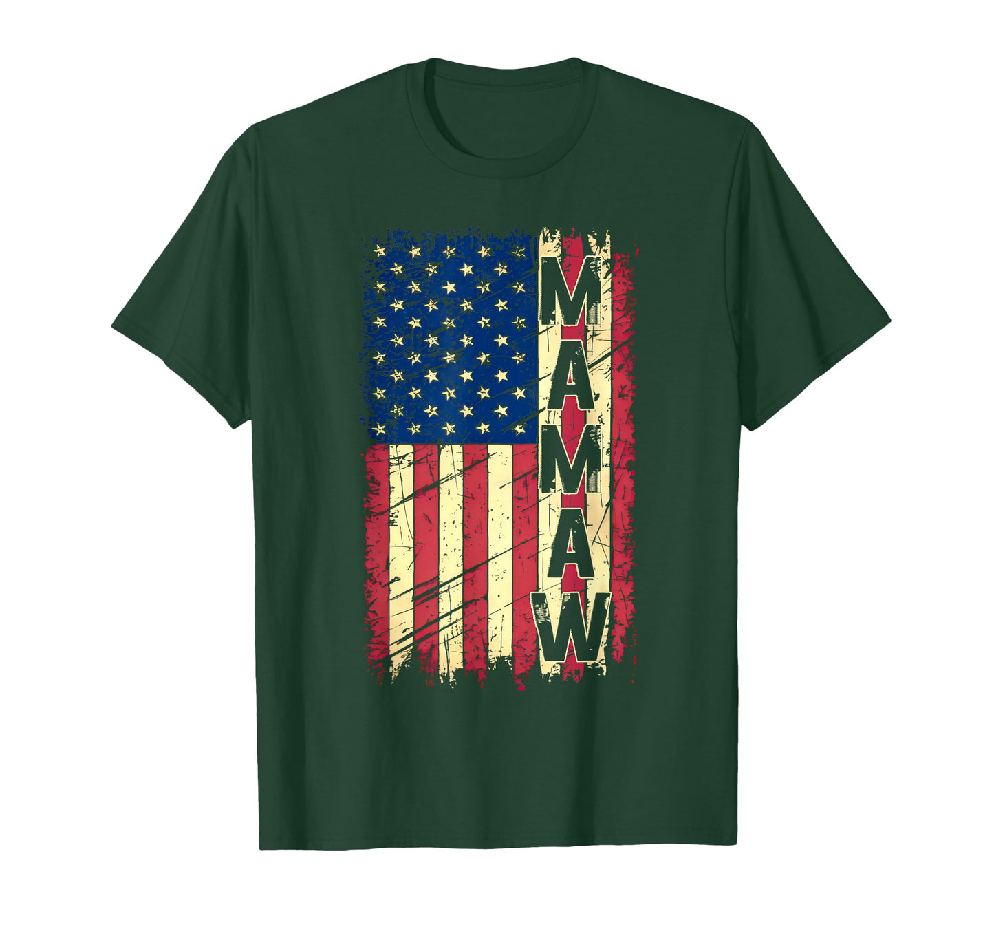 Vintage Mamaw Retro US American Flag Mamaw Patriotic US T-Shirt