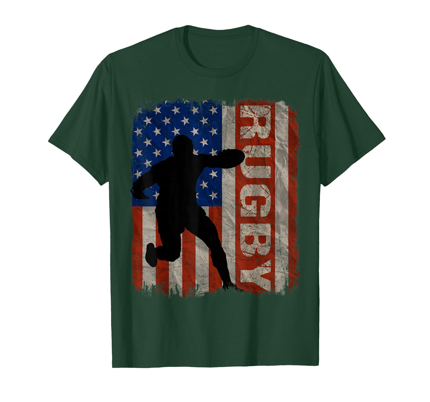 Rugby USA American Flag Vintage 4th Of July Gift T-Shirt