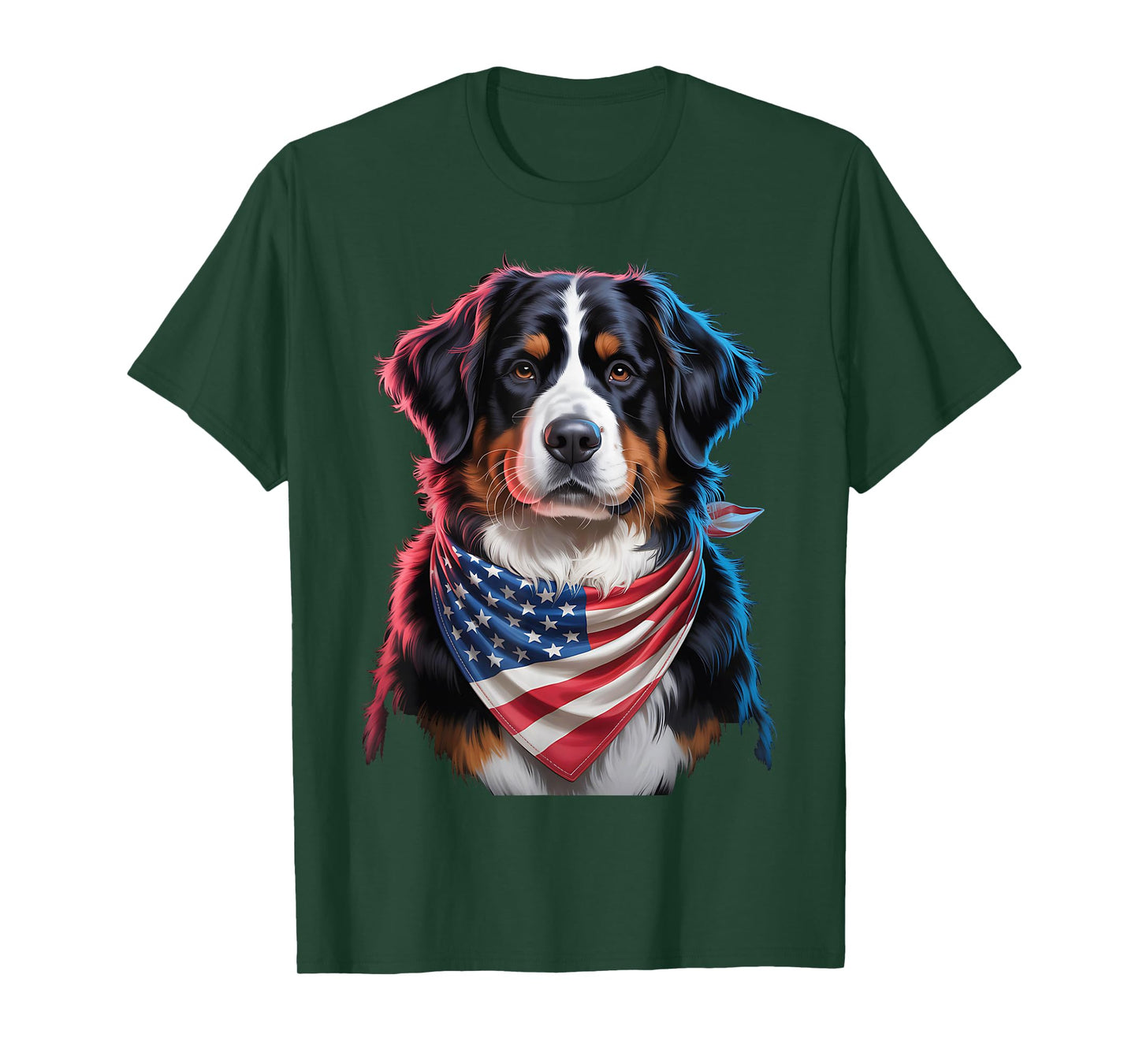 Bernese Mountain dogs usa american flag 4th of July Dog T-Shirt for Men Women Kids