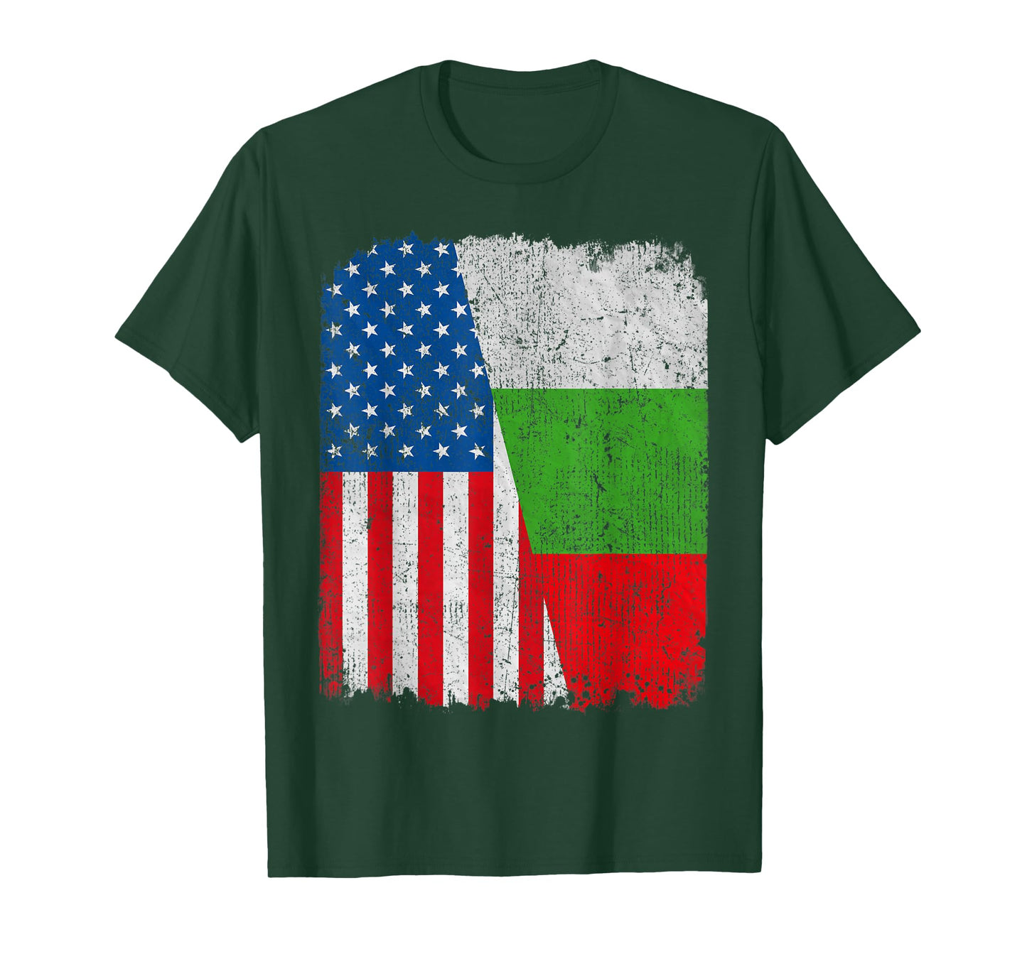 Bulgarian American Flag Half USA Bulgaria Root Proud Women Kids Men T-Shirt
