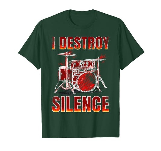 Drummer. Percussion. I destroy silence. T-Shirt