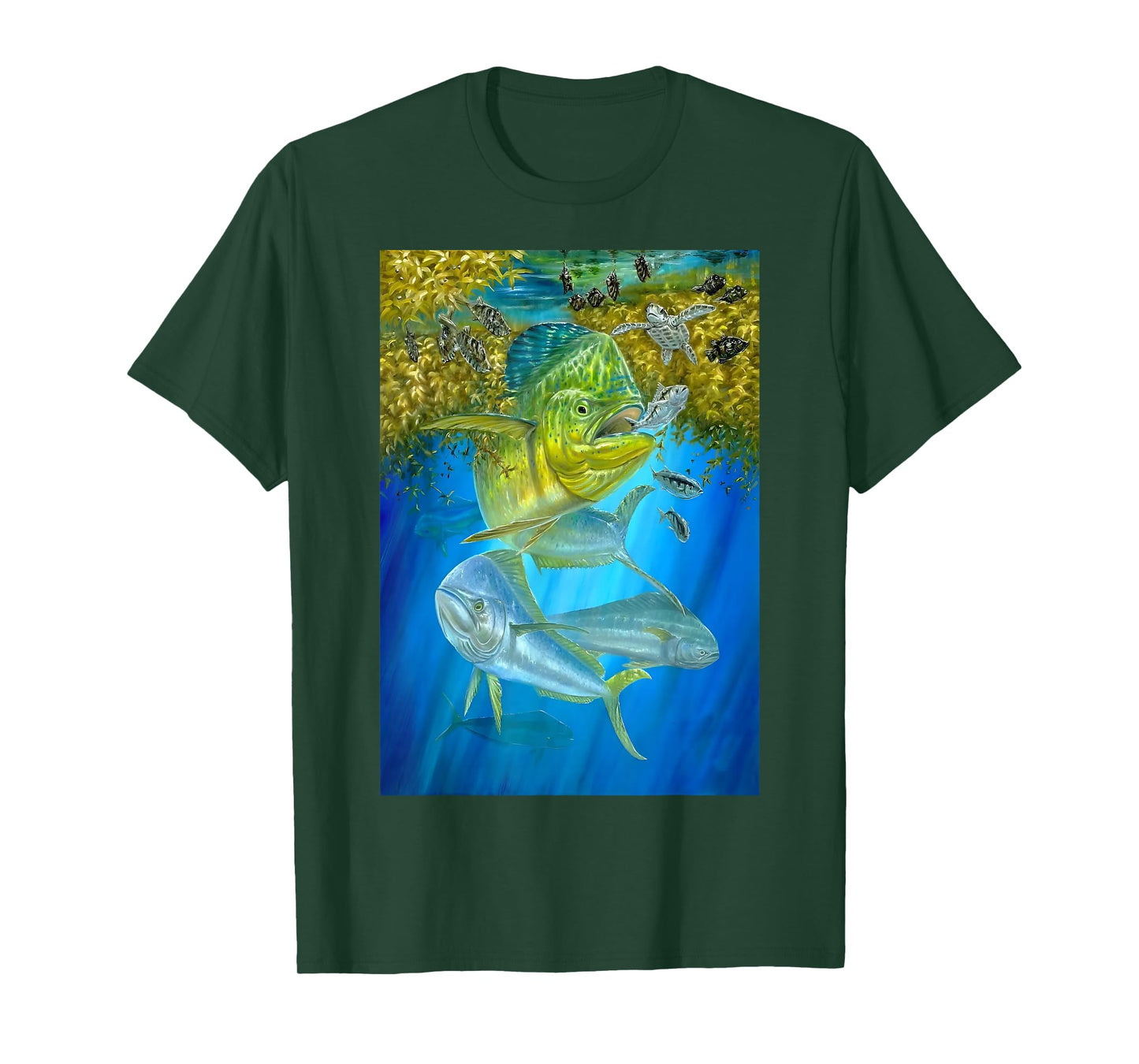Cute Mahi Mahi Fishing Fish Tuna And Turtle T-Shirt