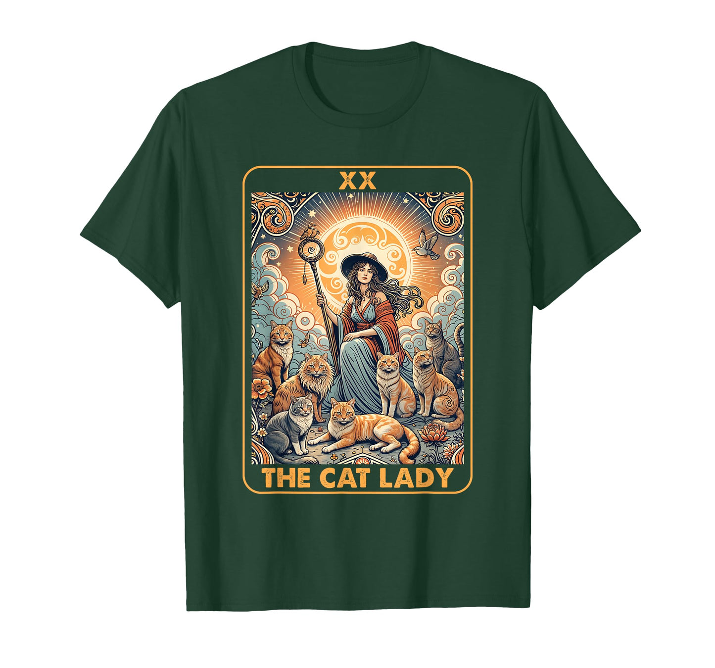 The Cat Lady Tarot Card Shirt Women Pet Kitten Cat Mom Mama T-Shirt
