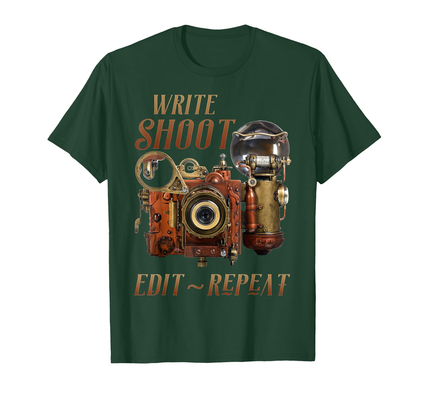 Write Shoot Edit Repeat Steampunk Flash Filmmaker T-Shirt