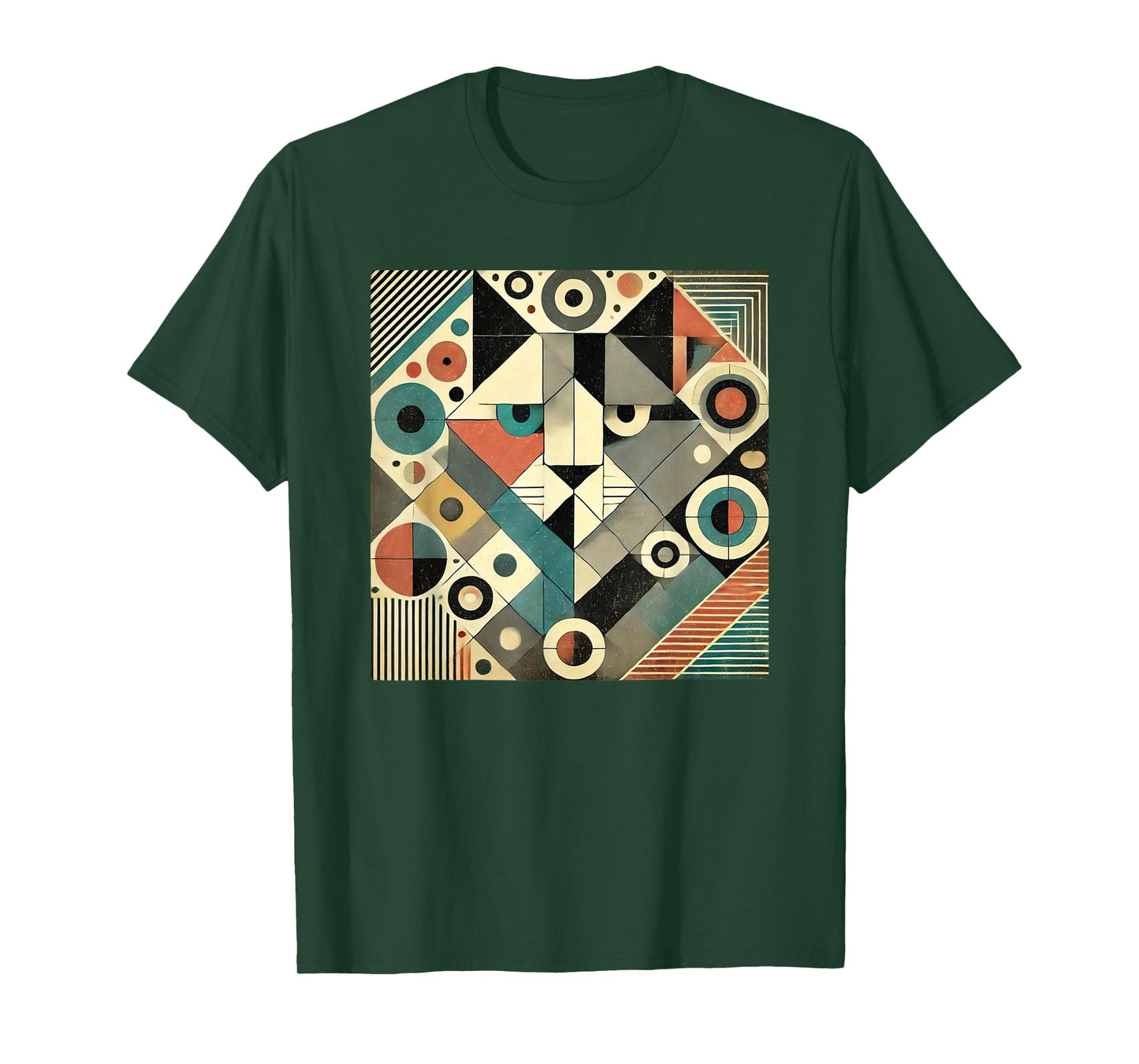 Cute Geometric cat, Cat Lover, Cat Mom, Cat Dad T-Shirt