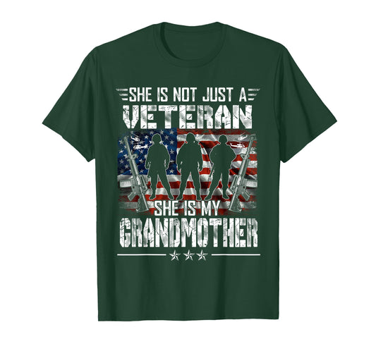 She Is Not Just A Veteran My Grandmother Veterans Day T-Shirt