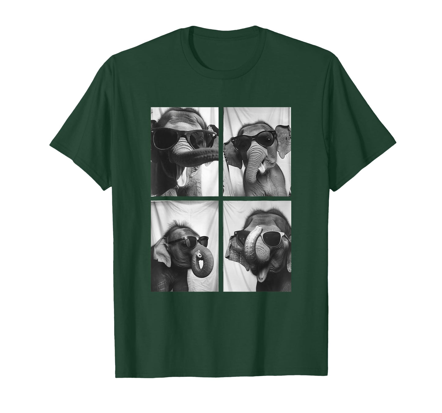 Funny Elephants with Sunglasses Cute African Animals Humor T-Shirt