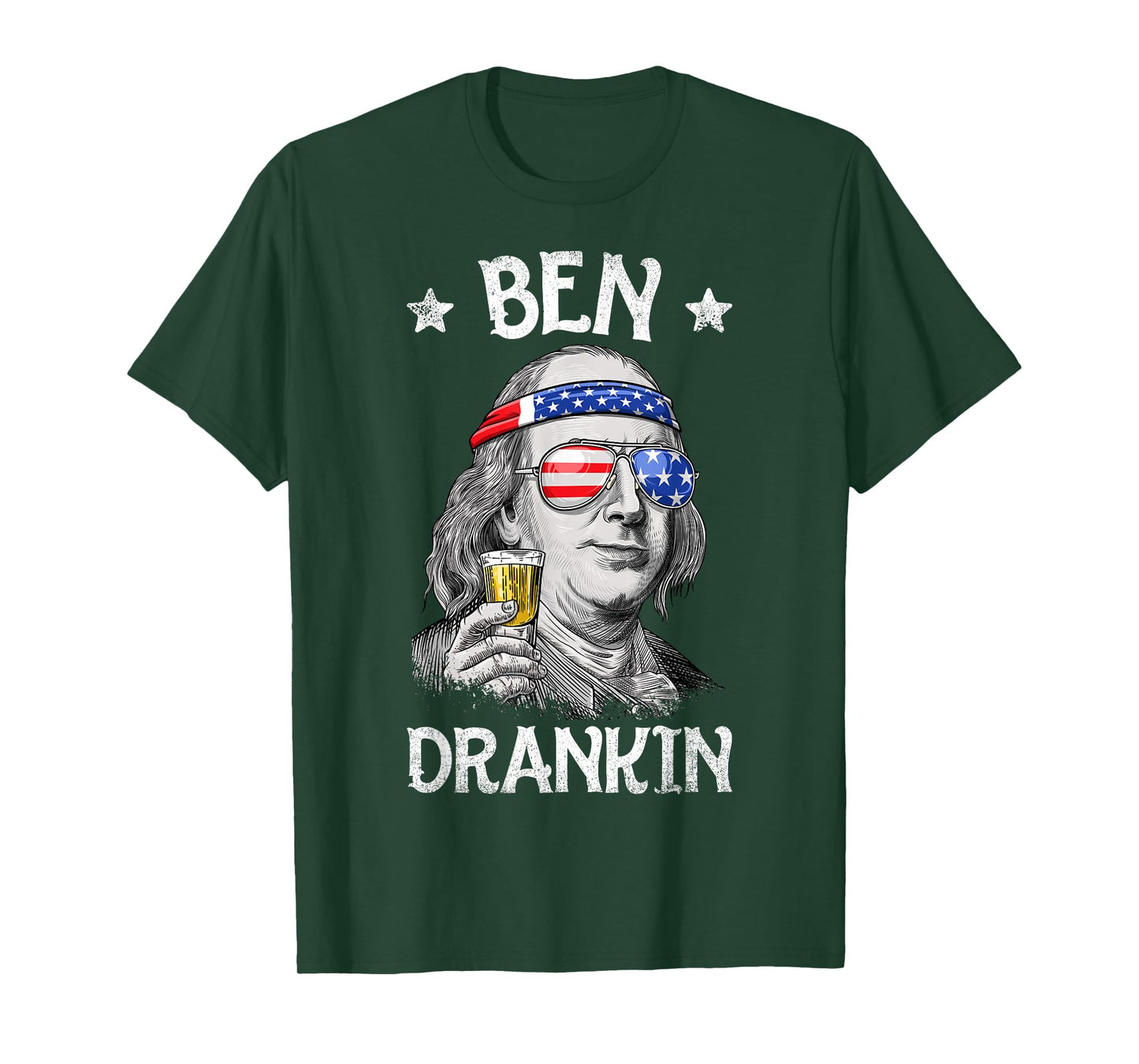 Ben Drankin 4th July Benjamin Franklin Men American T-Shirt