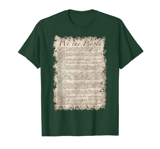 Bill of Rights US Constitution on Sepia Parchment Paper T-Shirt