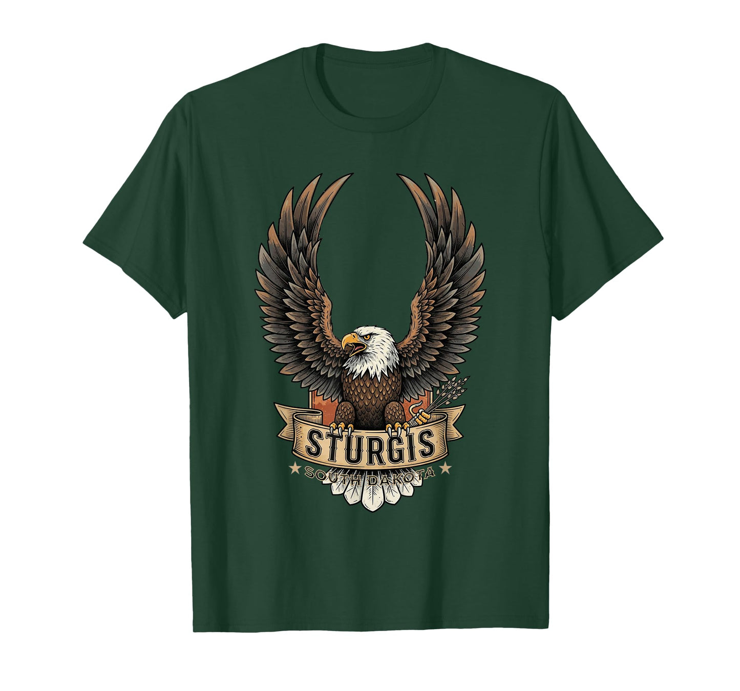 Sturgis, South Dakota, U.S.A. Eagle Art ON Front T-Shirt