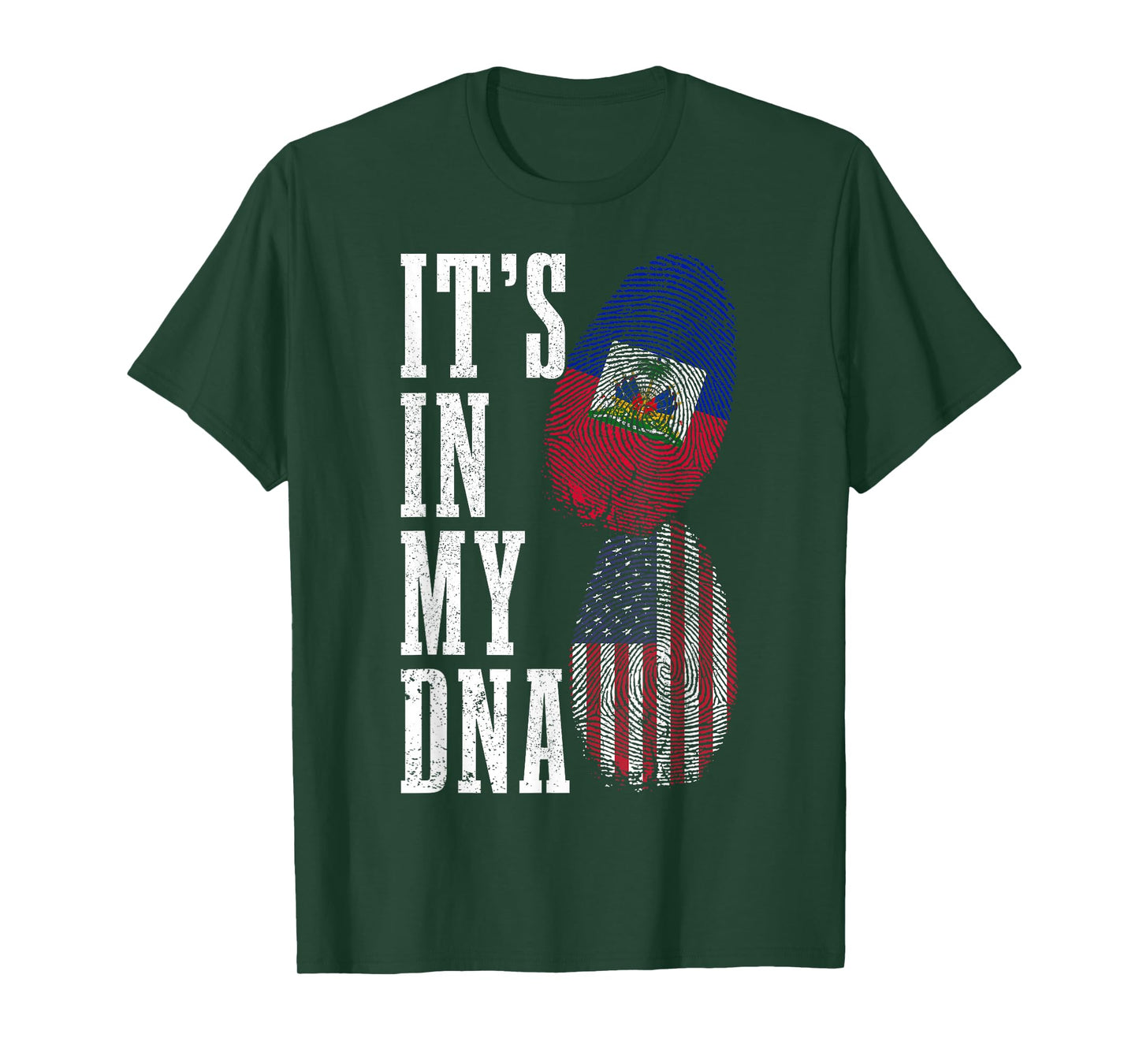 Haiti USA It's in My DNA American Flag Pride Haitian Roots T-Shirt