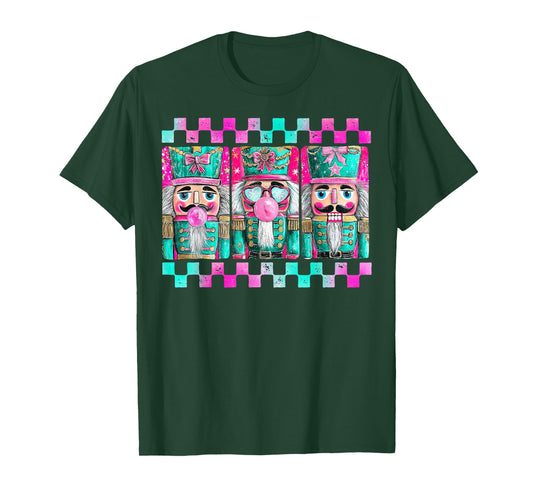 Colorful Preppy Nutcracker Design for Christmas Lovers T-Shirt