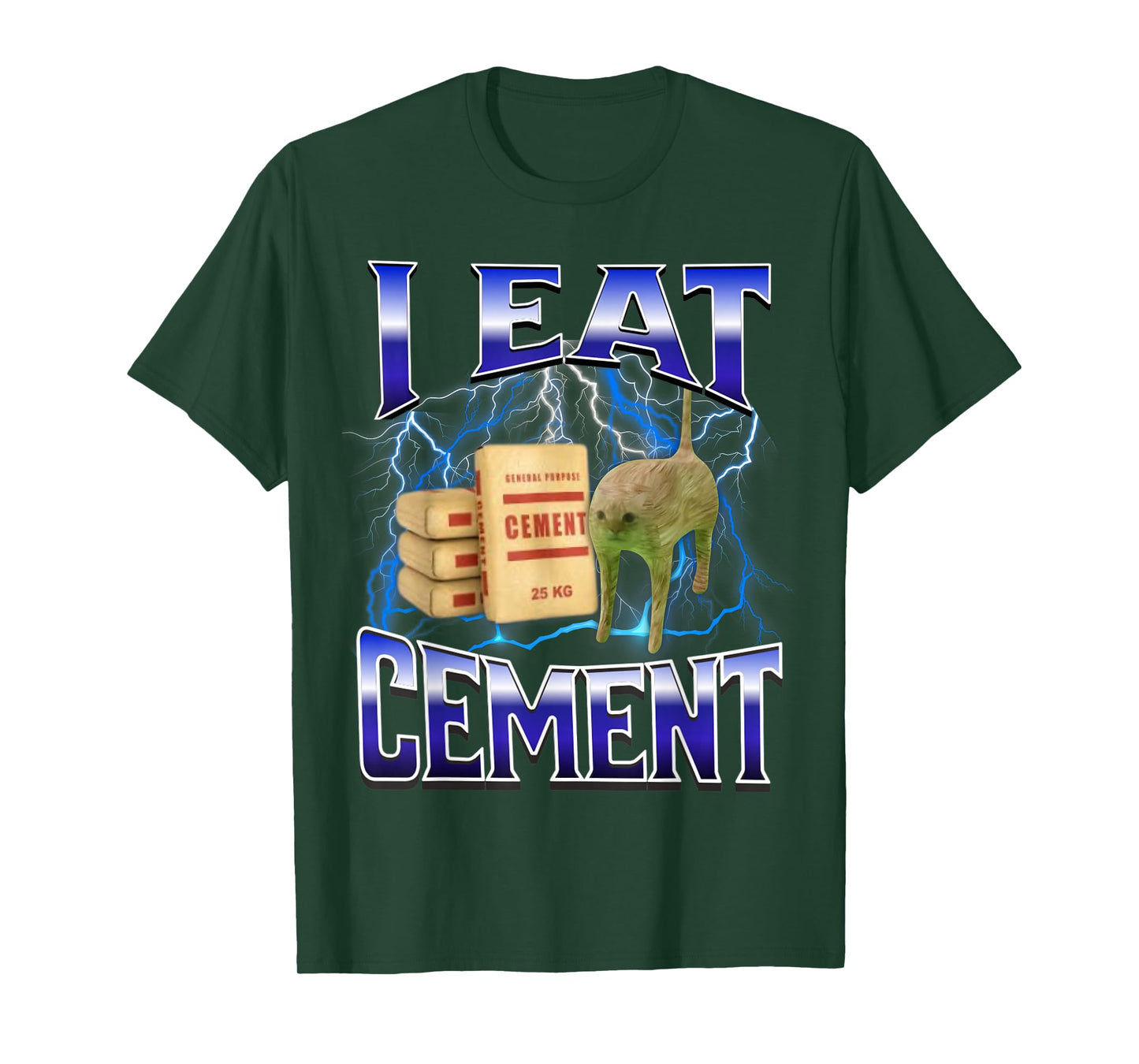 I Eat Cement Funny Cat Meme Internet Memes Funny Memes Gen-Z T-Shirt