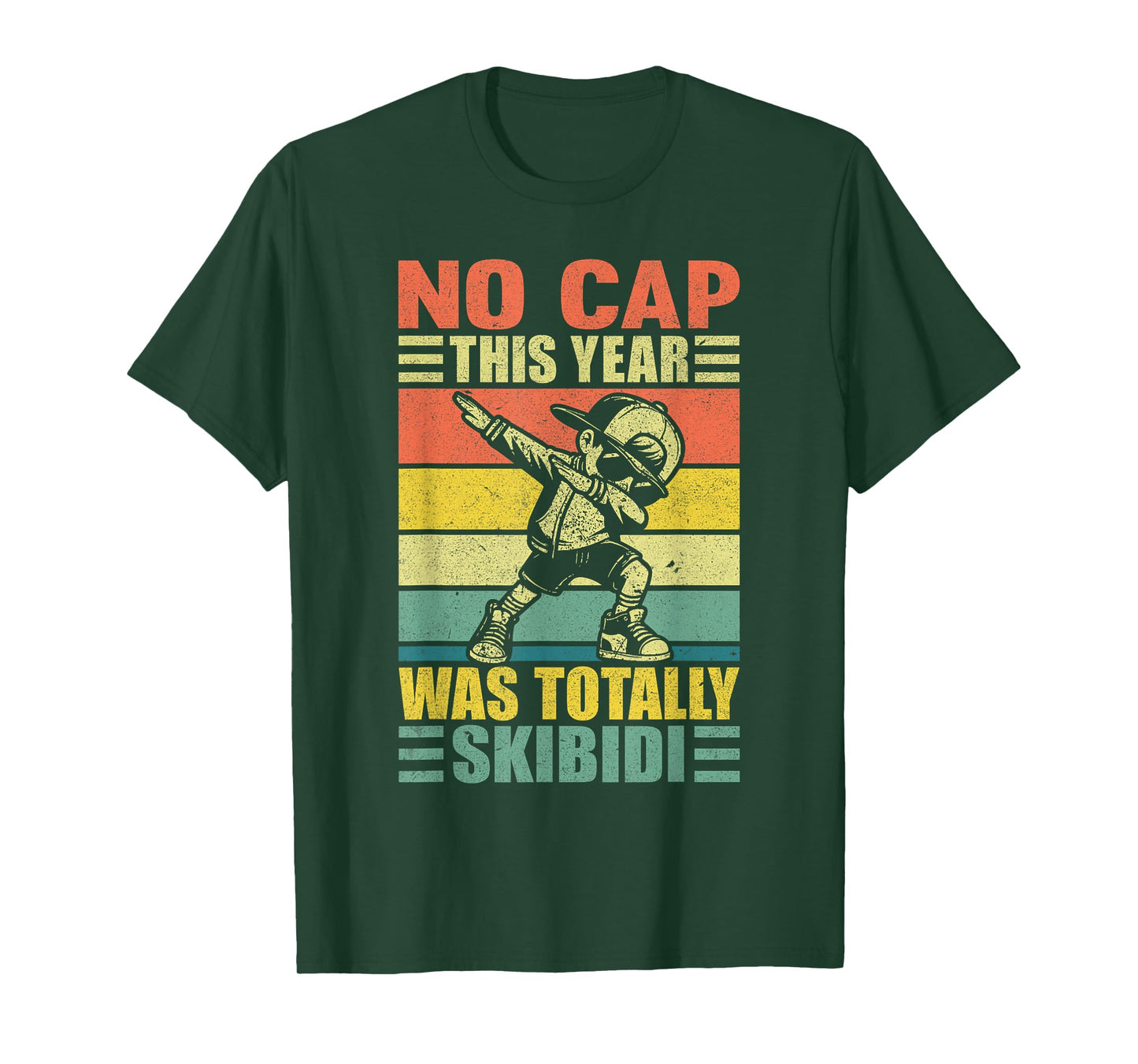 No Cap This Year was Totally Skibidi Dabbing Boy Kids Bruh T-Shirt