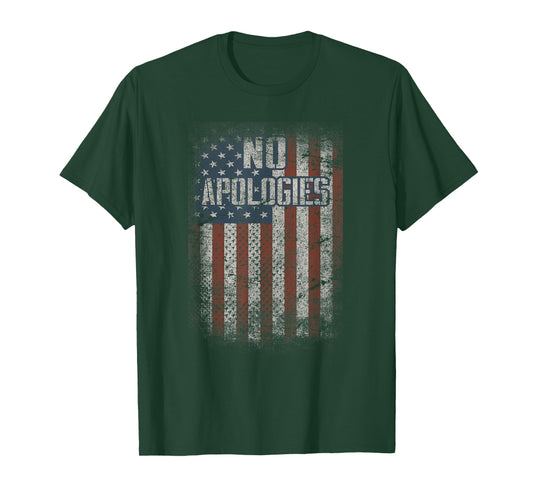 4th of July American Flag No Apologies Patriotic Shirt T-Shirt