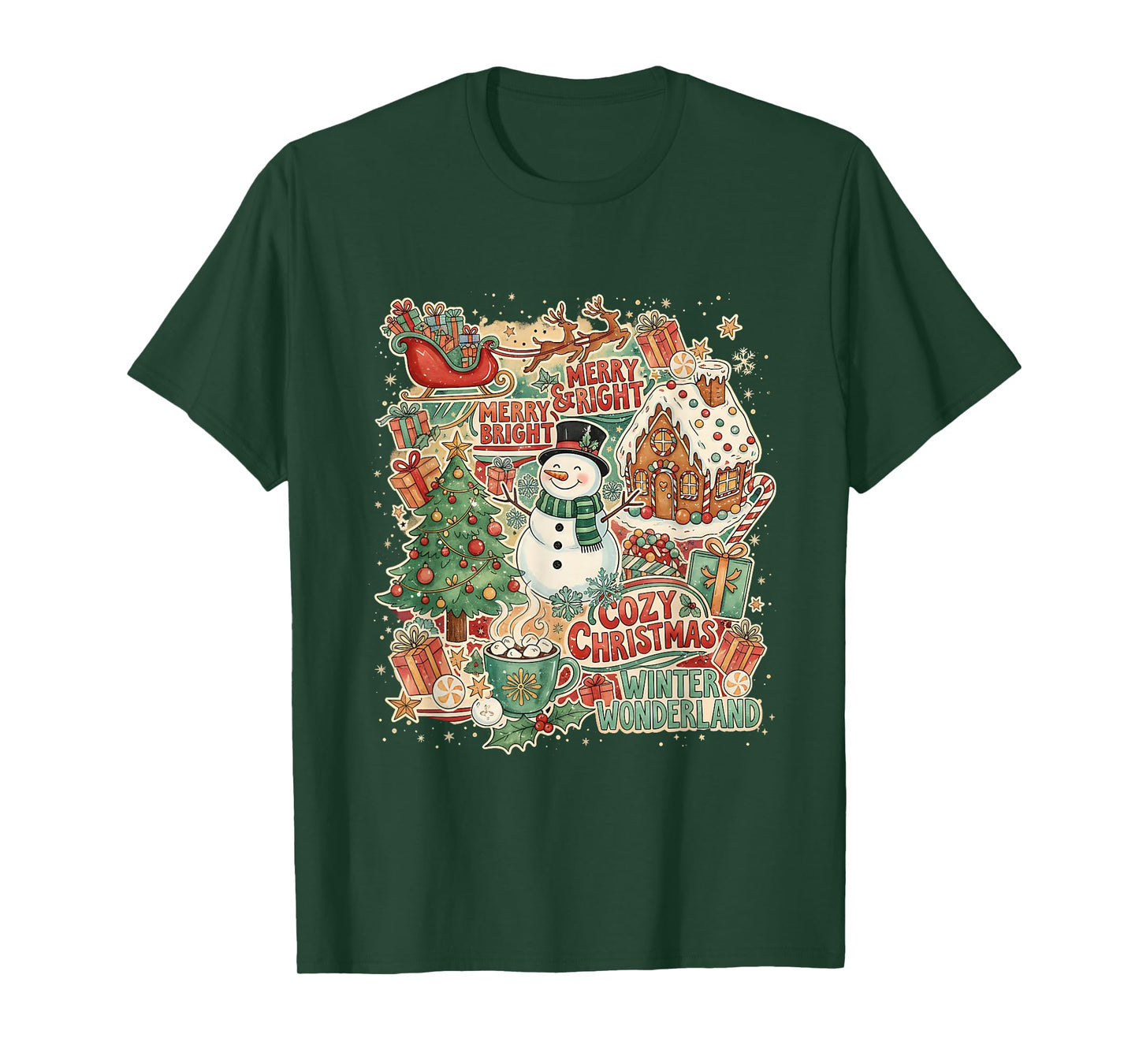 Cozy Christmas Winter Wonderland Holiday Design T-Shirt