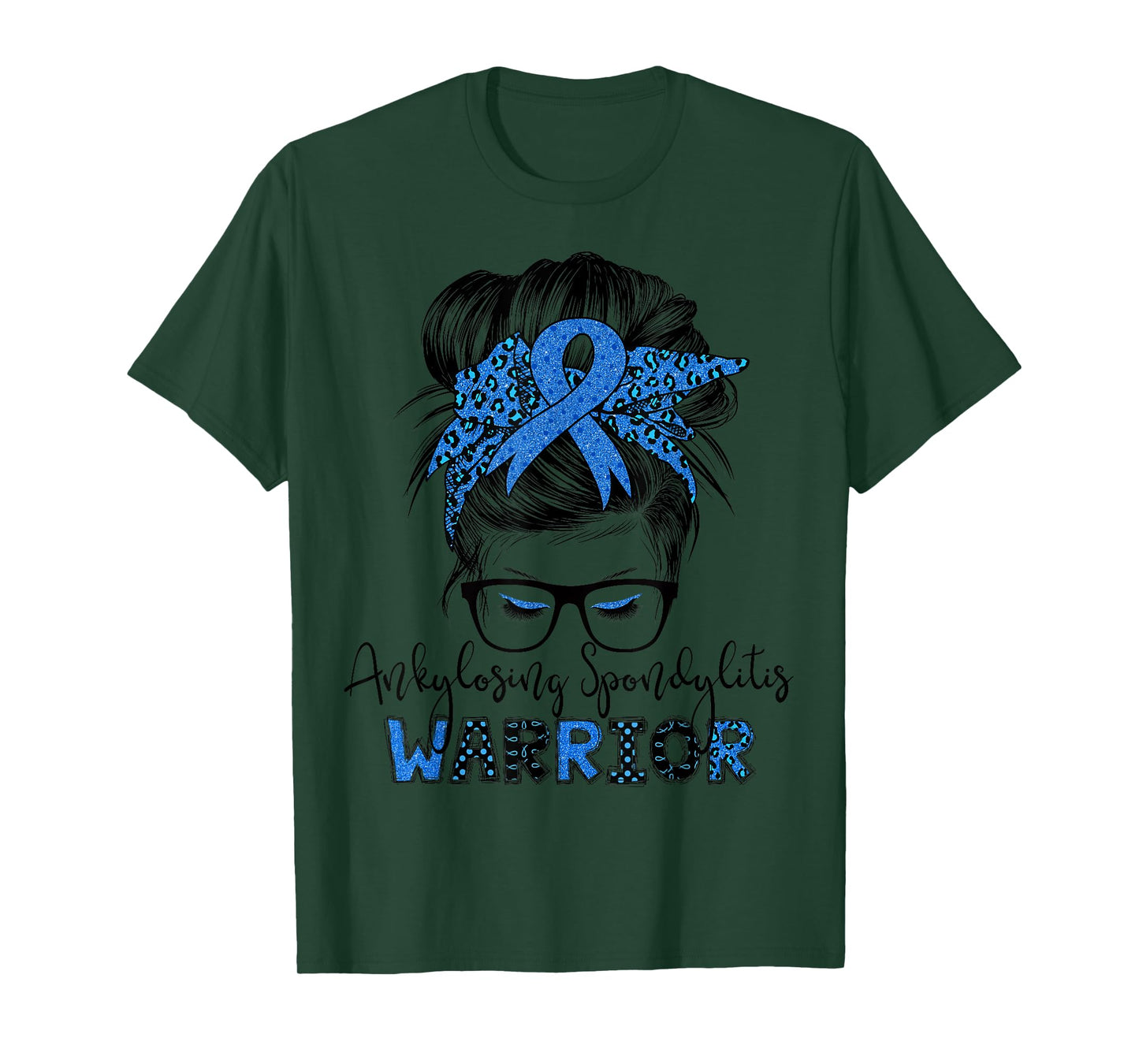 Ankylosing Spondylitis warrior messy hair bun T-Shirt