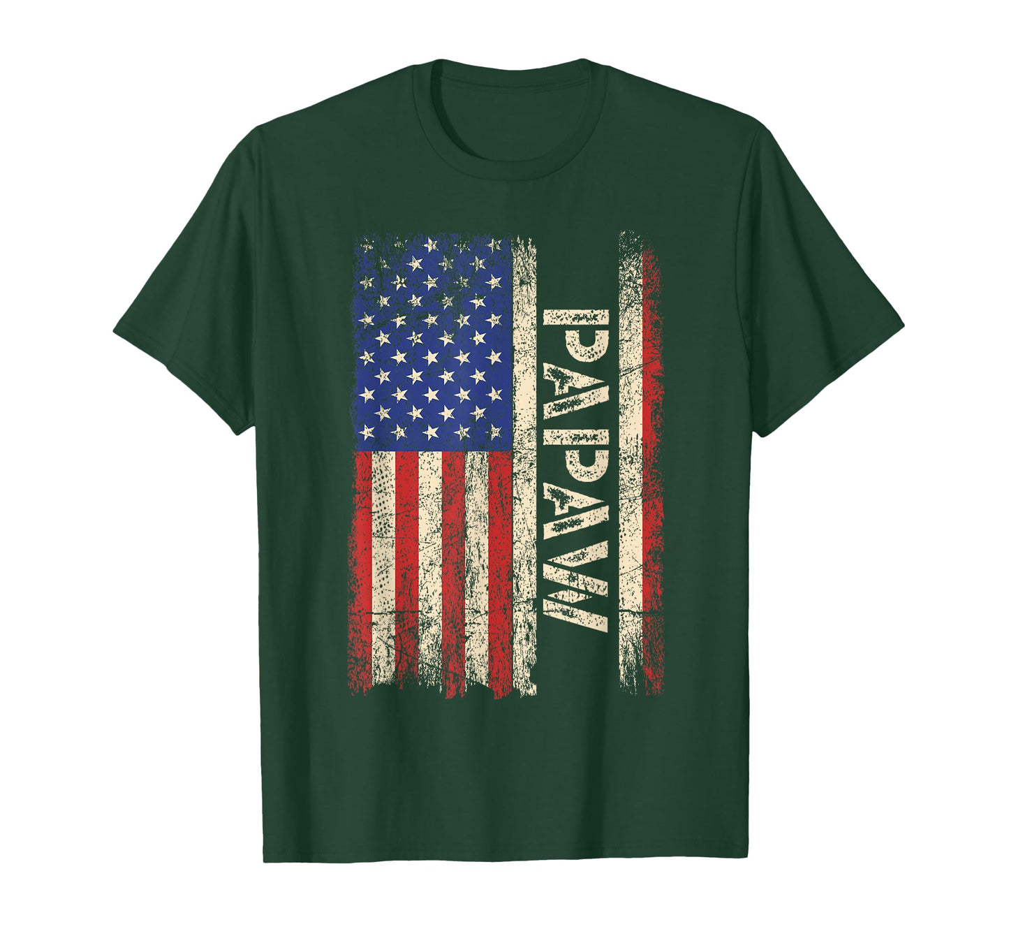 Papaw Grandpa US American Flag Shirt Grandfather Day Men T-Shirt