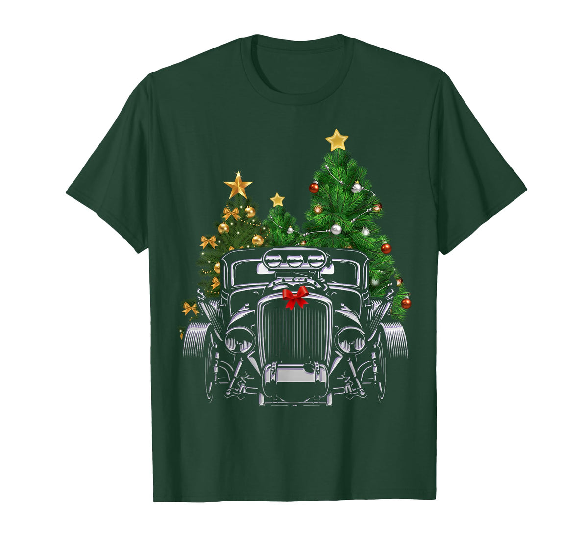 Hot Rod Ugly Christmas Classic Car Lover Vintage Car Garage T-Shirt