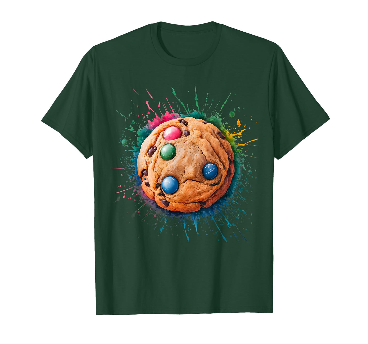 Baking Baker Men Woman Colorful Watercolor Cookie T-Shirt