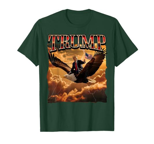 Trump 2024 Eagle Ride Retro Band Art T-Shirt