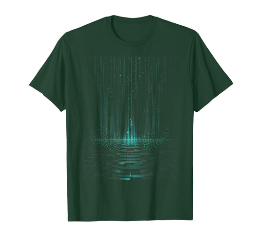 Code binaire Matrix Green Digital Cyberpunk T-Shirt