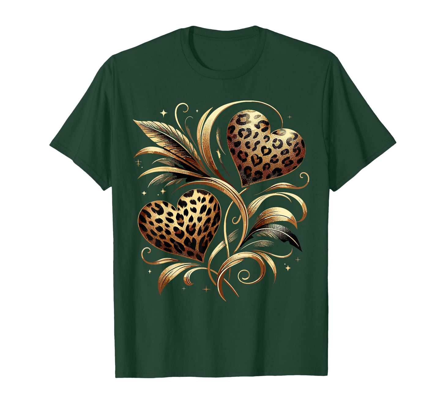 Cheetah Print Heart T-Shirt