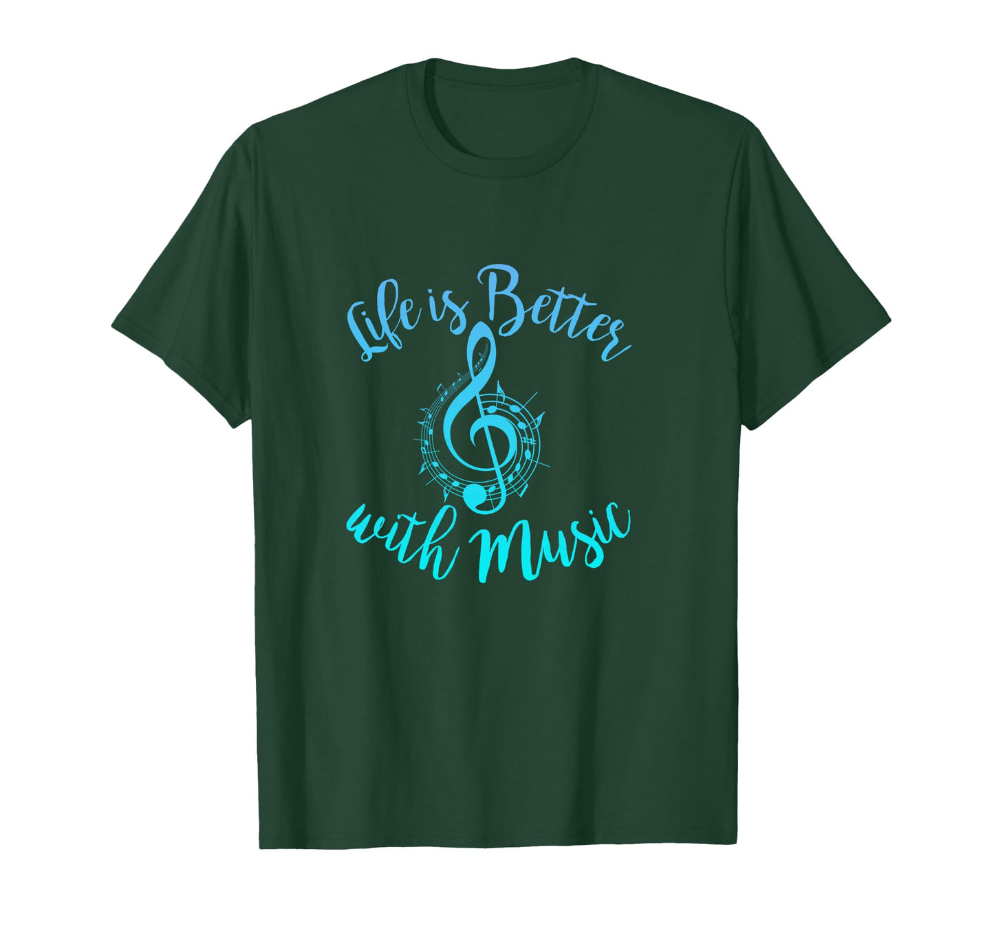 Life is Better with Music Notes Teen Girl Women Musician Long Sleeve T-Shirt