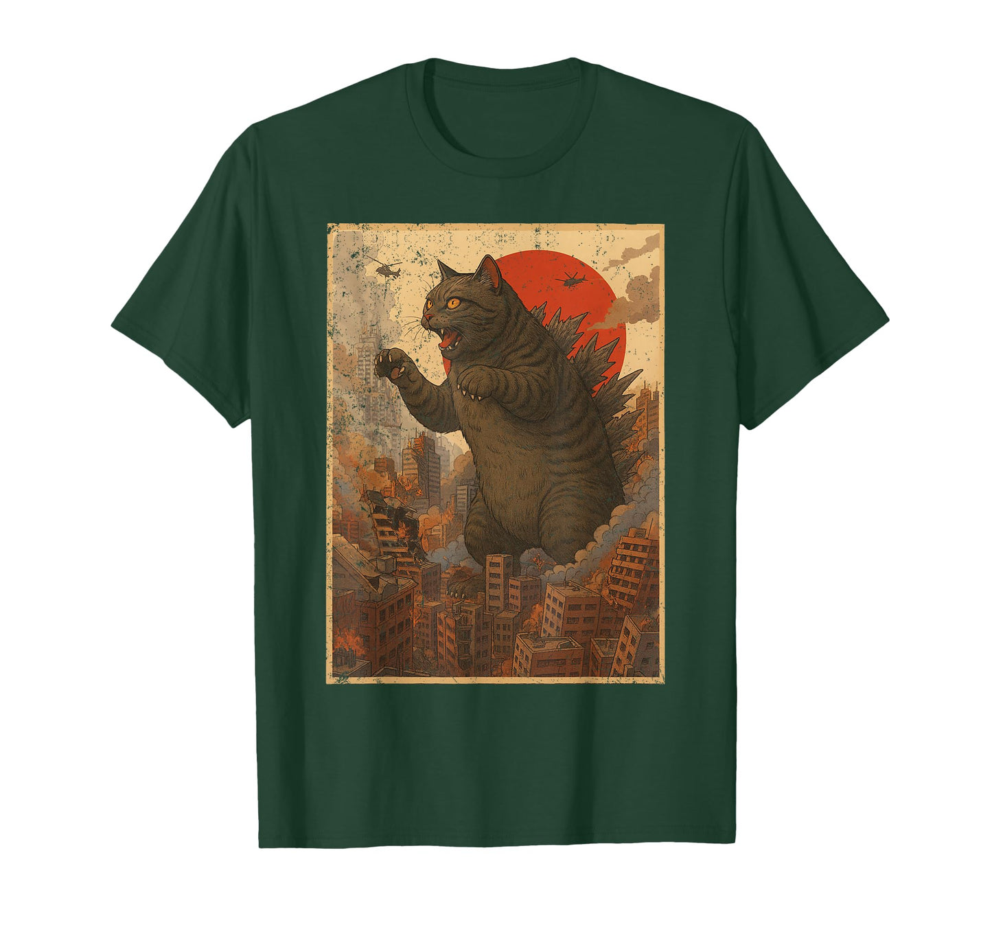 Funny Catzilla Cat T-Shirt