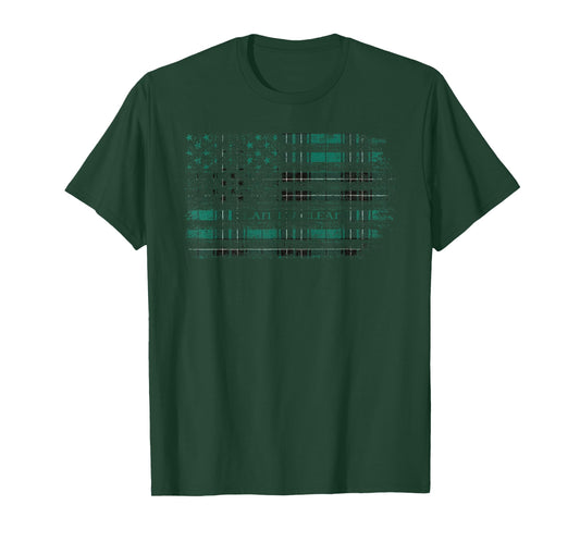 Clan Maclean Scottish tartan US flag kilt Scotland T-Shirt