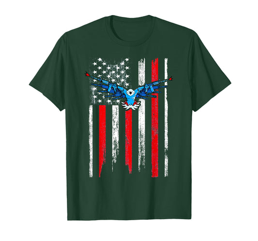 American Flag Demolition Ranch T-Shirt
