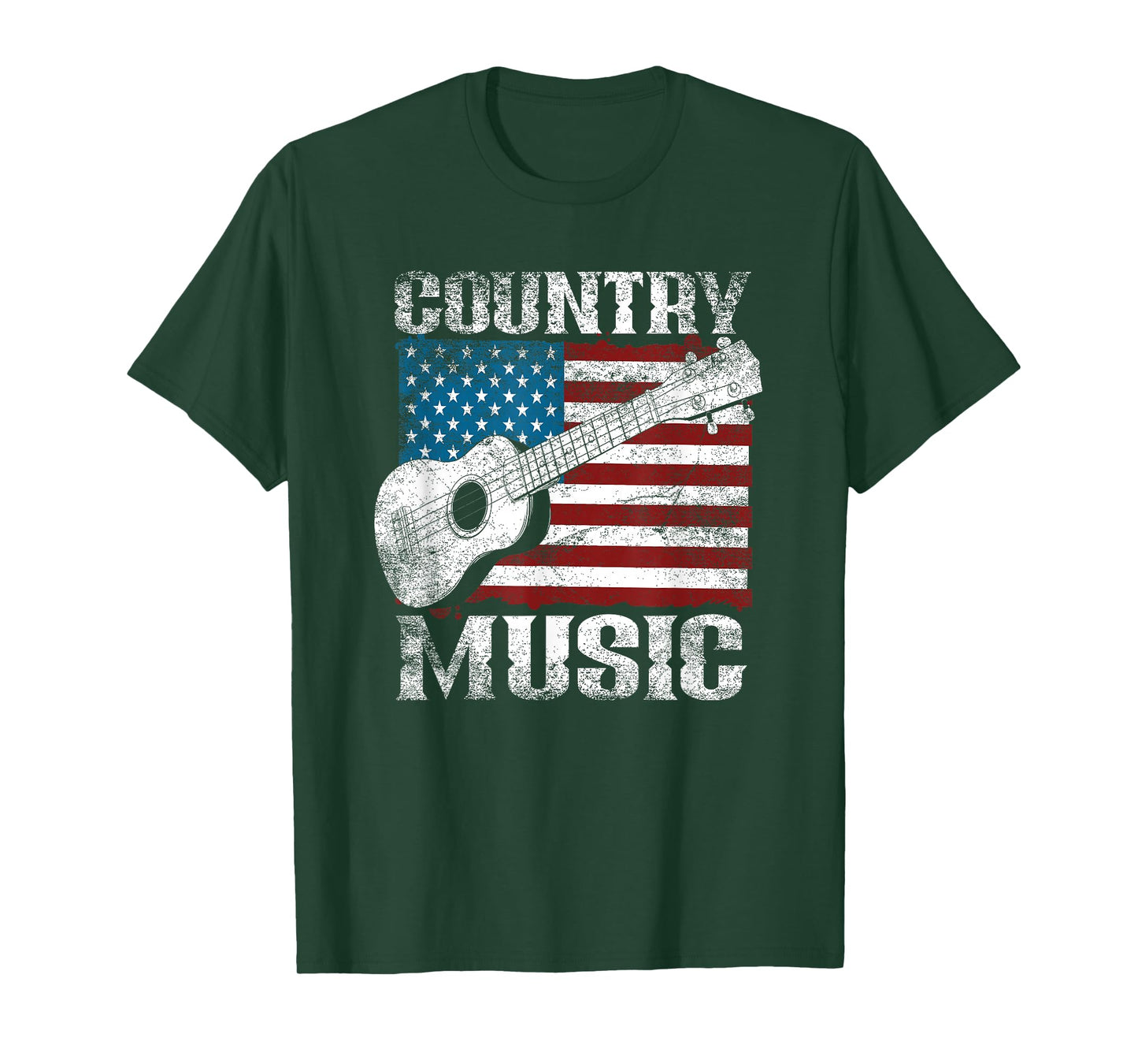 American Flag Guitar Player Funny Country Music Lover T-Shirt