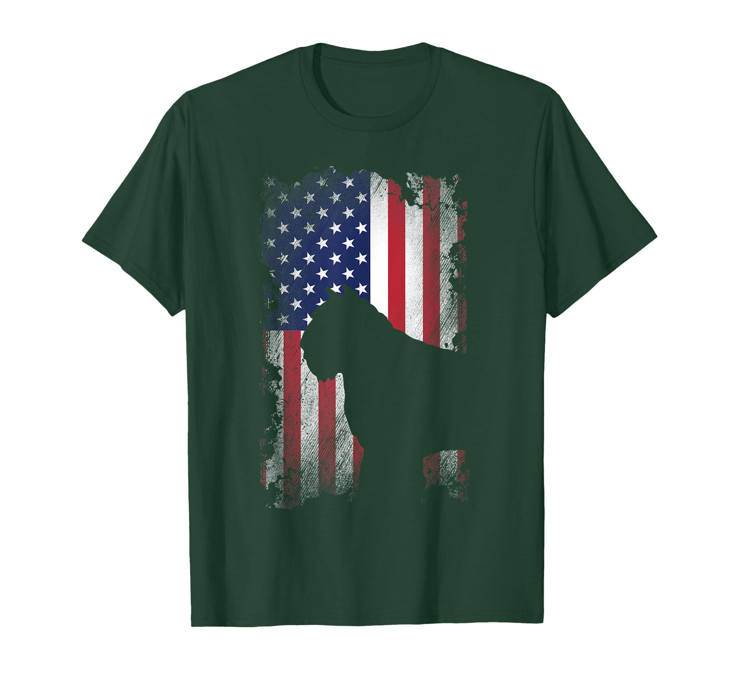 Patriotic Bouvier Des Flandres American Flag Cool Dog Lover T-Shirt for Women Kids Men