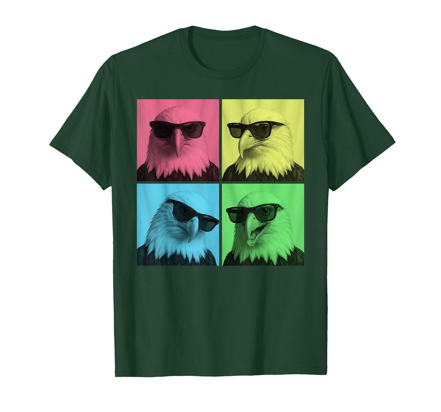 Bald Eagle Pop Art Funny Eagle Lover Photo Booth T-Shirt