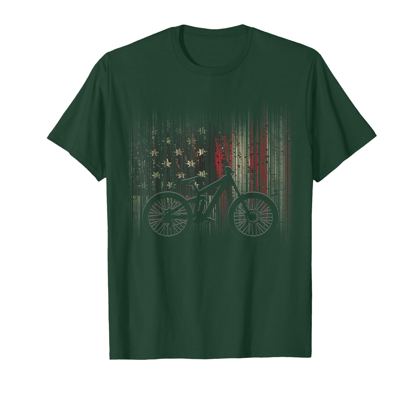 American Flag MTB Mountain Bike Apparel - Mountain Bike T-Shirt