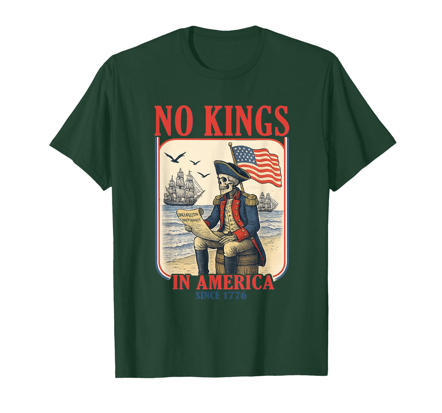 Retro No Kings in America Since 1776 T-Shirt