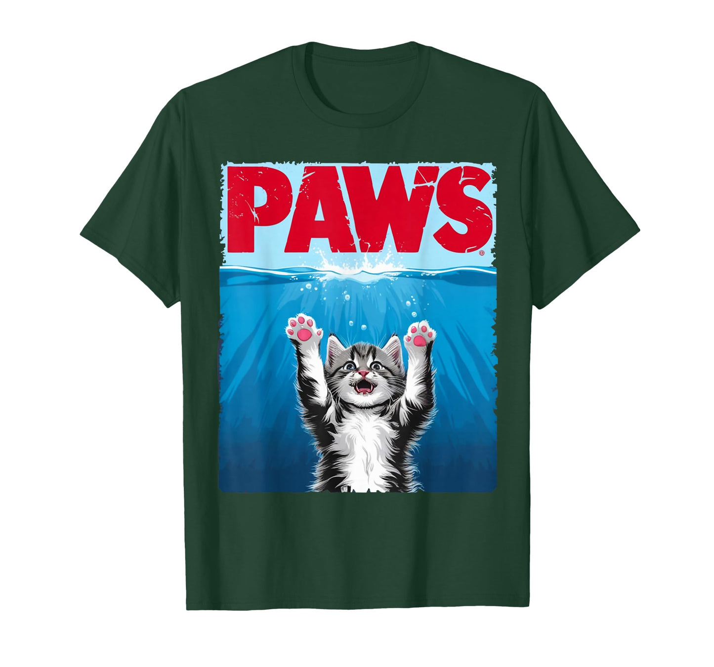 Paws Cat Cute Funny Cat Lover Parody T-Shirt