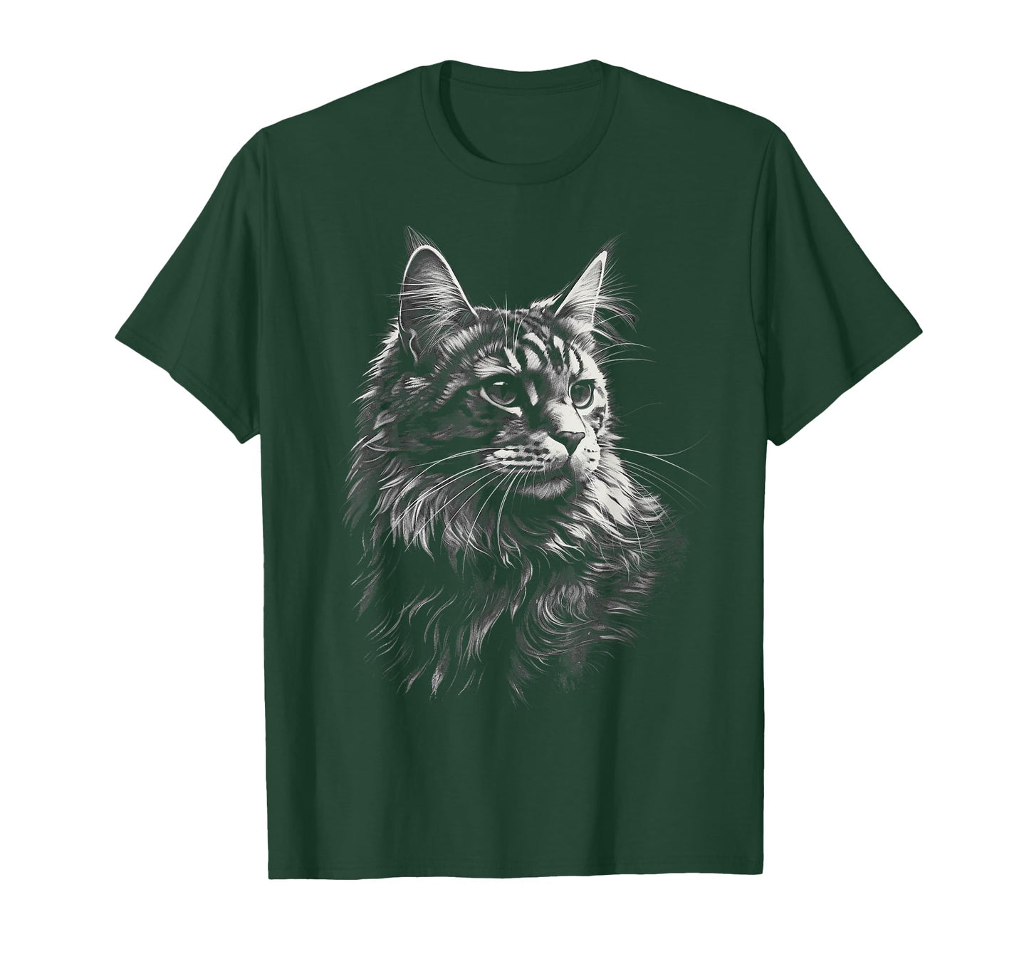 Maine Coon Cat Eyes Kitty Kitten Cat Artwork Cat Face T-Shirt