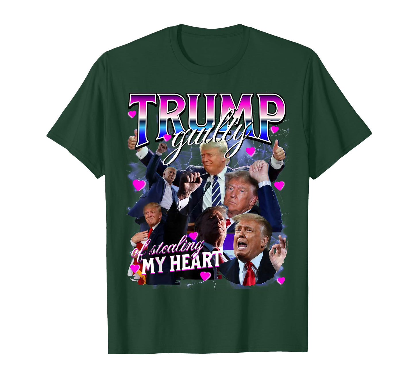 Guilty Of Stealing My Heart Pink Trump Trump Girl Valentines T-Shirt
