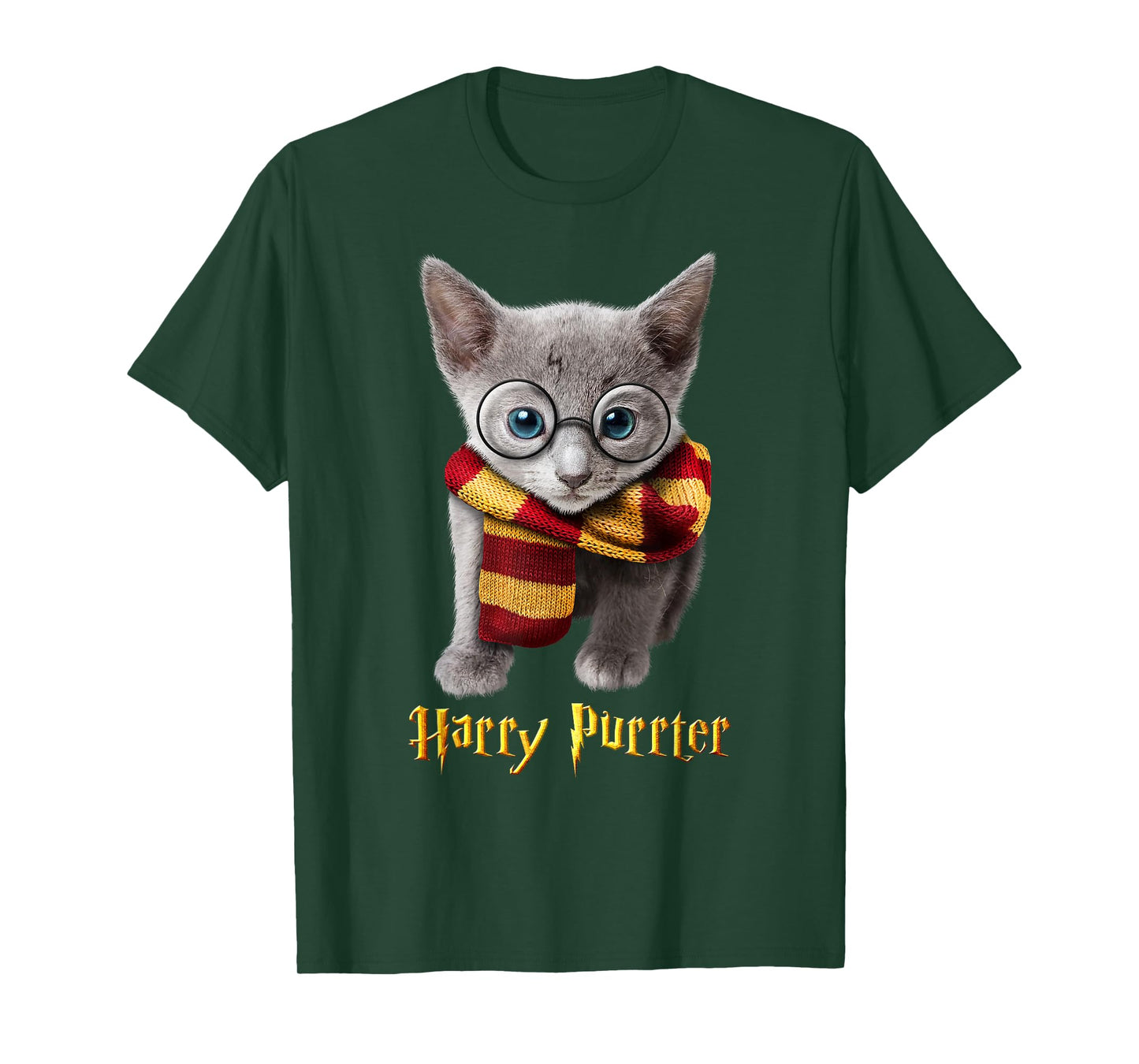 Harry Purrter - Cute & funny Cat tshirt for halloween kitten Men Women Kids T-Shirt