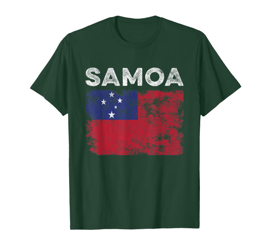 Samoa Flag Distressed - Men Women Kids - Samoan Flag T-Shirt