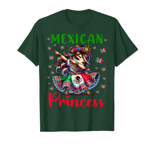 Mexican Princess Flag Latina Mexicana for Girls Kids T-Shirt