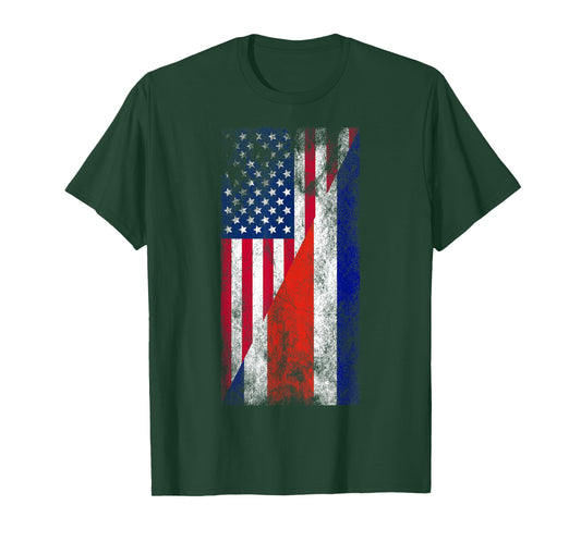 USA & Costa Rica Flag - United States of America Costa Rican T-Shirt