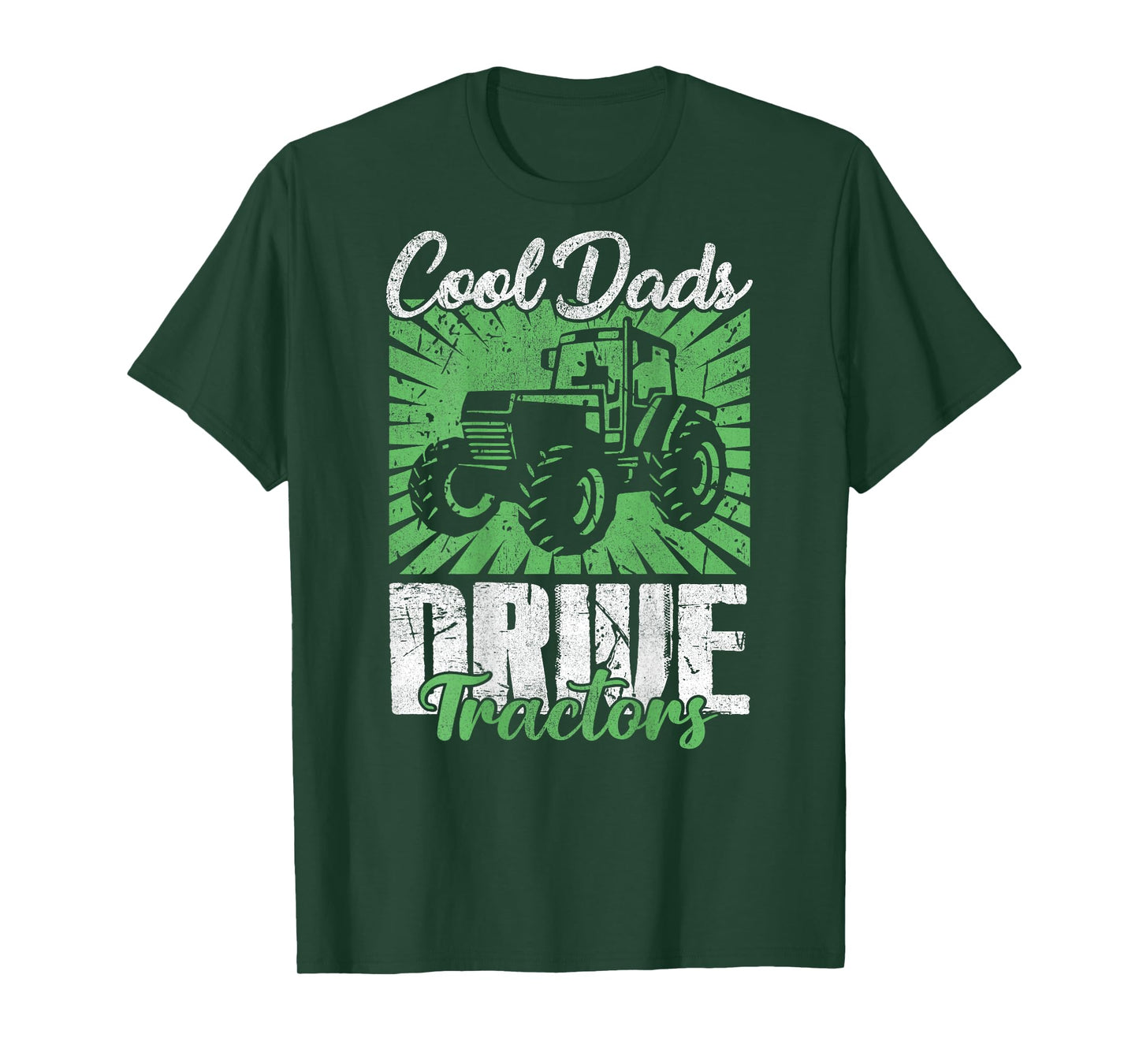 Cool Dads Drive Tractors Farmer Dad Farming Men (On Back) T-Shirt