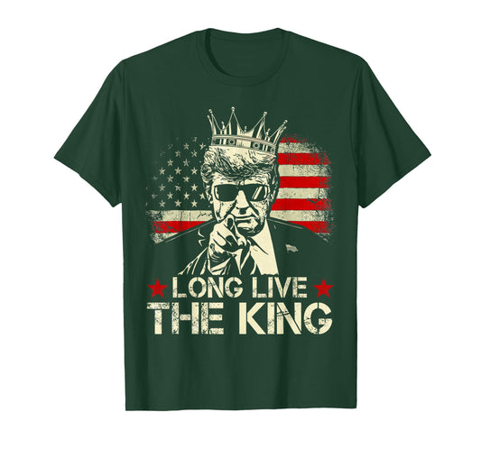 Vintage Trump Long Live The King American Patriotic Retro T-Shirt