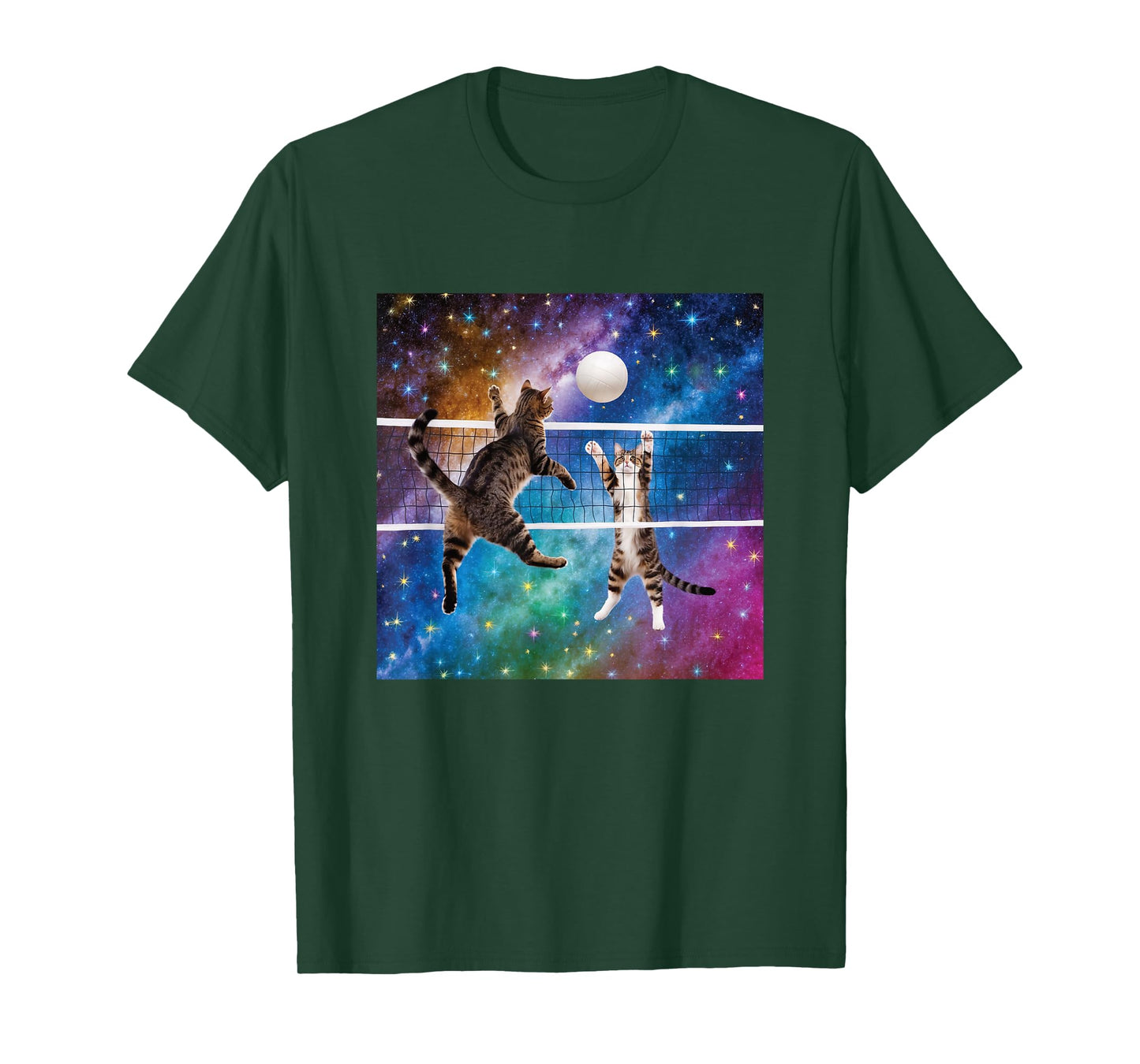 Funny Volleyball Design Cats Playing T-Shirt