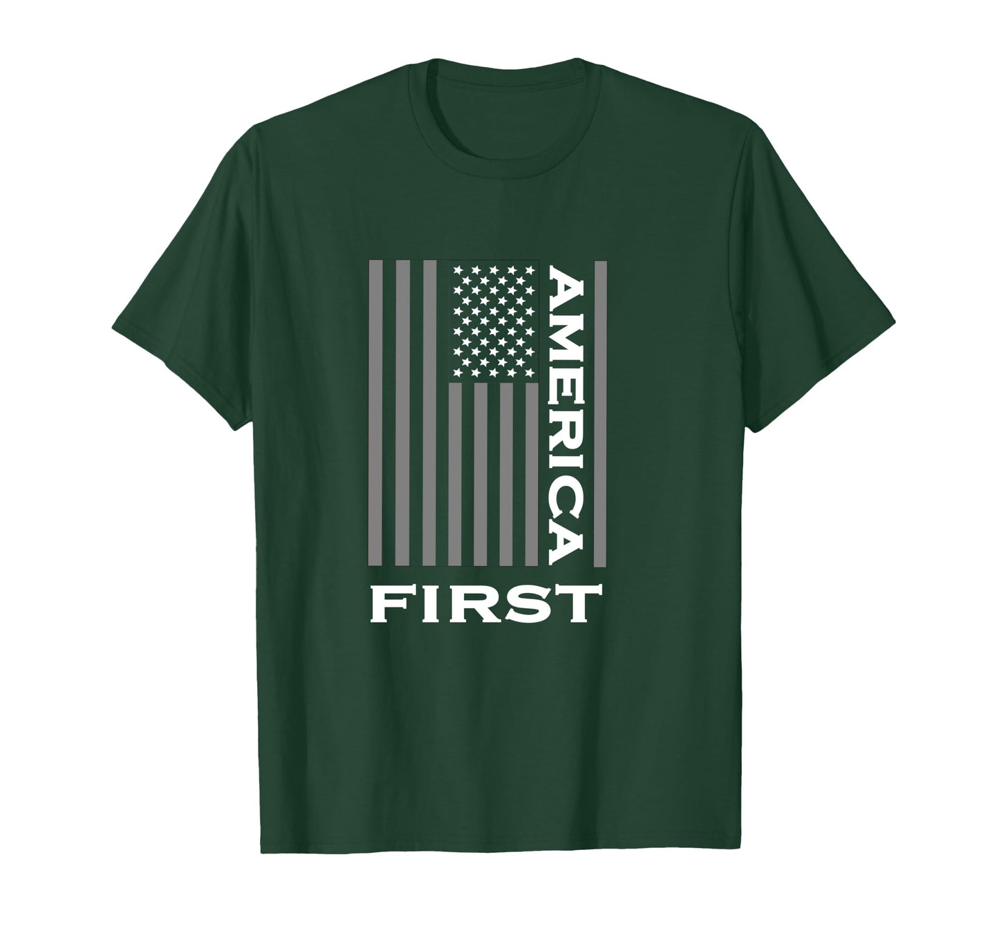 America First American Flag Trump Conservative Patriot Long Sleeve T-Shirt