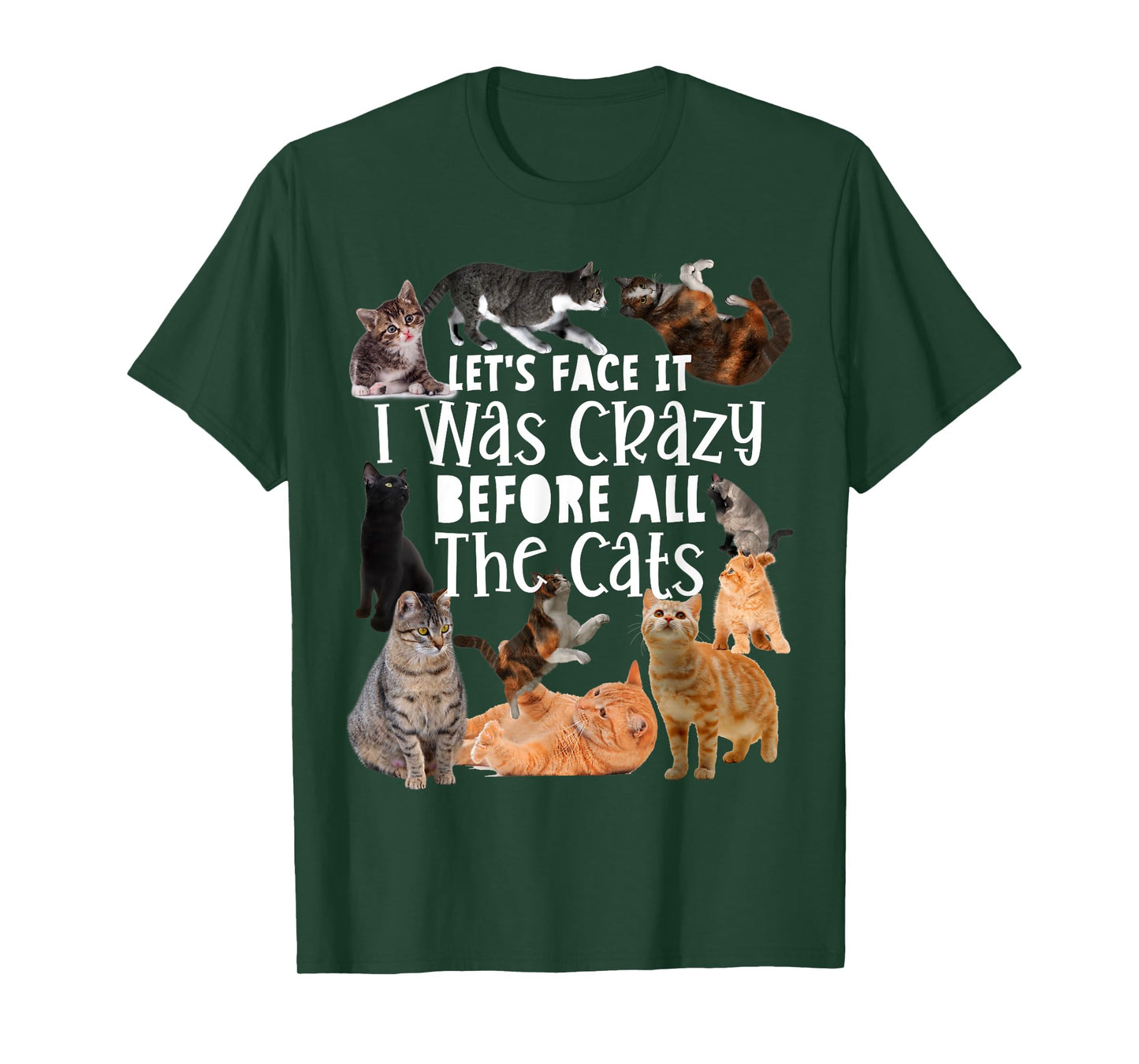 Let's Face It I Was Crazy Before The Cats Funny Gift T-Shirt