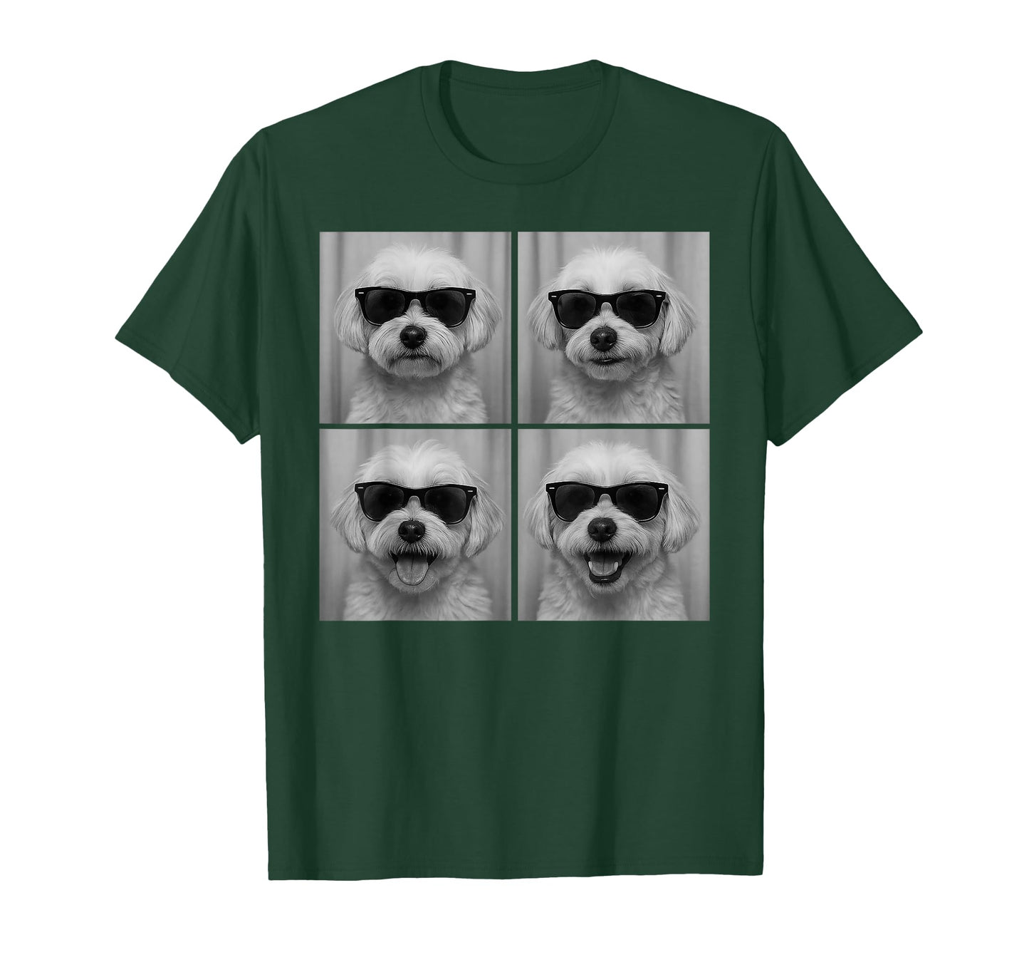 Funny Maltese Dog Lover Cute Maltese Photo Booth T-Shirt
